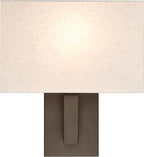 XiNBEi Lighting Bedside Wall Lamp, Single Wall Sconce Lighting with Fabric Shade Dark Bronze Reading Wall Mounted Light for Bedroom Living Room XB-W1289-DB