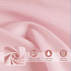 AooHome Fabric Small Shower Curtains, Cloth Ombre Pink Shower Curtain Sets, Washable Fabric Pink and White Shower Curtain, Rustic Farmhouse Bathroom Shower Curtains, 36x72 Inches