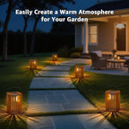 2-Pack Solar Lanterns Outdoor Hanging Portable Table Top Decorative Lamp DIY Lantern Lights Water-Resistant for Outside Patio Yard Garden Porch