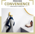 Angle Simple Towel Hook for Bathroom, SUS 304 Stainless Steel Shower Wall Coat Hook, Bath Robe Holder Hanger, Brushed Gold