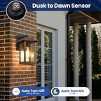 Exterior Light Fixtures 2 Pack, Modern Outdoor Wall Lanterns Farmhouse Outdoor Porch Light for House Patio Front Door Entryway, Bronze