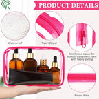 Weewooday 12 Pieces Clear Makeup Bags Cosmetic Storage Bags PVC Zipper Pouches Travel Waterproof Makeup Plastic Case for Women Organizing Toiletries Traveling Bathroom