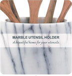 JEmarble Utensil Holder 5.5x6.5 inch(White) Crock Kitchen tools for Cooking Countertop Non-slip large capacity wine cooler