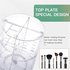360 Rotating Makeup Organizer,DIY Adjustable Spinning Holder,Foldable Cosmetic Storage Display box,Large Capacity Make up Caddy Shelf,Fits Countertop Vanity and Bathroom (CLEAR)