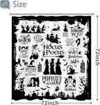 Metawu Halloween Shower Curtain Witch Shower Curtains Sets Witch Bat Spider Web Bathroom Curtain Waterproof Bathtubs Curtain 72"×72" with 12 Hooks Bathroom Decoration
