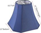 2 Pcs Navy Blue Square Cute Lamp Shades Octagonal Faux Silk Lampshade Replacement Medium Lampshade 6.5×13×10.6IN(Spider) Vintage Lamp Shade for Table & Floor Lamp - Easy Assembly