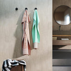 Epock Towel Hooks for Bathrooms Set of 3, Screw-in Stainless Steel Robe Coat Clothes Hook Bathroom & Kitchen Round Style Wall Hooks Rustproof -Blushed Silver