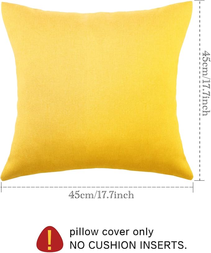Boao 4 Pack Christmas Decorative Outdoor Waterproof Throw Pillow Covers Square Patio Balcony Garden Waterproof Cushion Case PU Coating Pillow Shell for Couch Bed Patio Sofa, 18 x 18 Inch