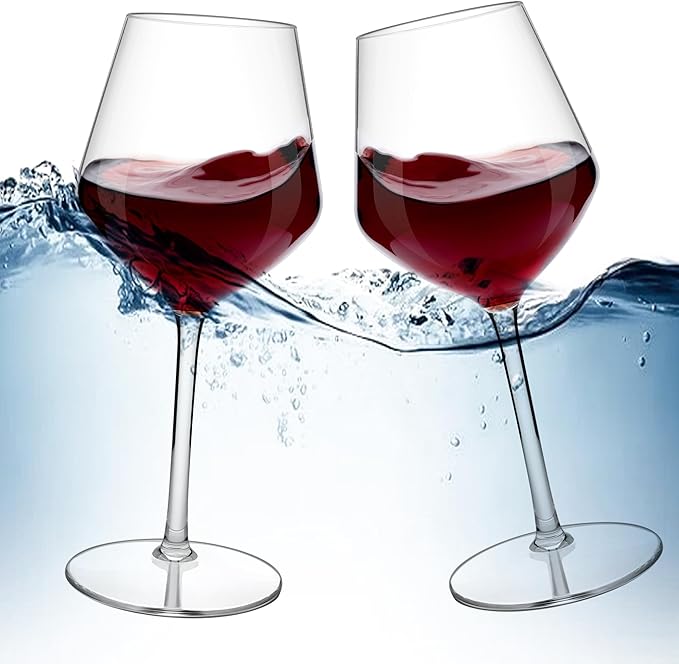 MICHLEY Floating Wine Glasses for Pool Unbreakable Tritan Plastic Red Wine Glasses with Stem Poolside Floating Cups 18.5 OZ, Dishwasher Safe, Set of 4