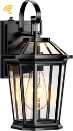 VIANIS Dusk to Dawn Exterior Light Fixture, Waterproof Outdoor Wall Sconce Porch Light for House, 100% Anti-Rust Aluminum Outside House Lights, Farmhouse Coach Lantern for Porch, Garage, Front Door