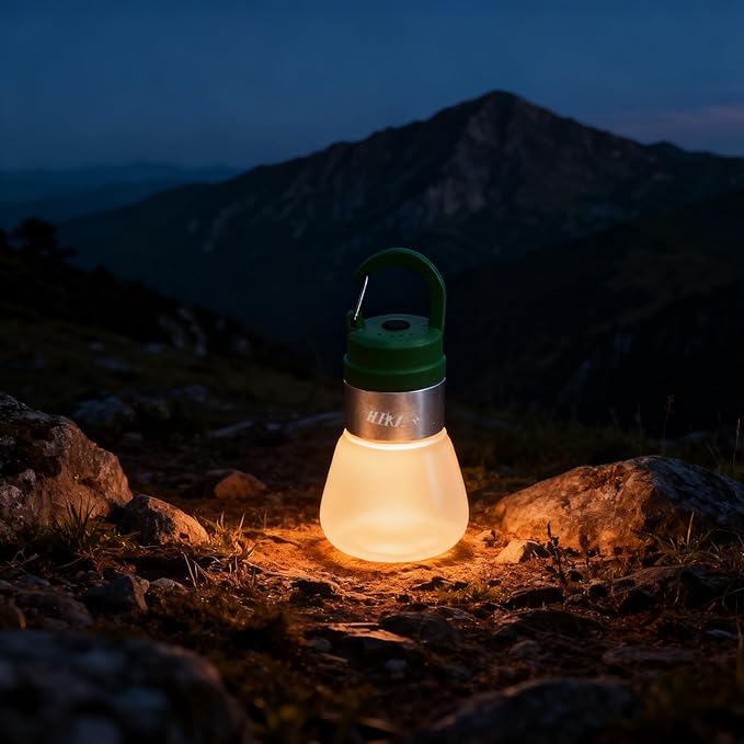 NxyznmqlCamping Essentials, Rechargeable Waterproof LED Color Changing Light, Waterproof Portable Light with Bottle Adapter, Outdoor Emergency Light (Green)