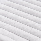 NiNi ALL Faux Fur Plush Throw Pillow Covers White 20x20 Inch Set of 2 Decorative Soft Plush Striped Couch Pillow Cover for Sofa Cushion Cases for Couch Bed Home Decor