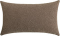 Jeneoo Light Brown Decorative Lumbar Thick Throw Pillow Covers Fine Textured Boucle Couch Cushion Case for Sofa Decor, Set of 1, 14 x 36 Inch