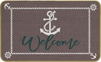 Mingnei Nautical Rug, Brown Boat Welcome Mat for Home Boats Entrance, Indoor Outdoor 30 x 17 Rug
