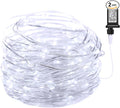 2Pack Fairy Lights Plug in, 100 LEDs 33 Feet Firefly String Lights Waterproof Starry Lights Silver Wire for DIY Wreath Wedding Bedroom Indoor Outdoor Party Christmas Decorations, Pure White