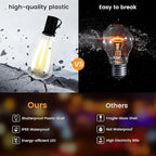 OHLUX 60FT Solar Globe String Lights Outdoor, Shatterproof Solar Patio Lights with Remote, 27 Dimmable ST38 LED Filament Bulbs, 2200K Soft Warm White Edison Hanging Light for Outside Canopy Deck