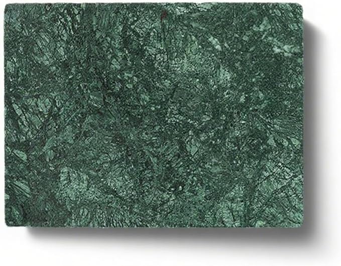 Natural Marble Cutting Board- 16x12 Inch Kitchen Bakery Tool for Professional Chef & Baker's Tray - Marble Display for Elegant Food Presentation & Stylish Kitchen Decor (green)