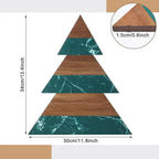 Green Christmas Tree Marble Cheese Board Charcuterie Cutting Tray Marble Serving Decorative for Decoration Charcuterie Kitchen