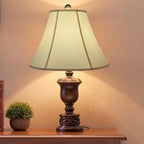 Tootoo Star Brown Large Drum Lamp Shade for Chandeliers Floor Light and Table Lamp,12x16x11" Spider,Fabric Natural Linen Hand Crafted (Beige)
