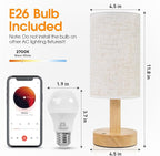 Small Cordless Touch Bedside Table Lamps Set of 2,Minimalist Dimmable Battery-Powered Desk Lamps with Round Fabric Linen Shade,Mini Nightstand Warm Night Lights for Bedroom,Home,Living Room,Office