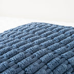 Fancy Homi Dusty Blue Long Body Lumbar Decorative Throw Pillow Covers 14x36 Inch for Bed Couch Bedroom Bench, Soft Corduroy Rectangle Solid Pillow Case, Rustic Farmhouse Boho Room Decor