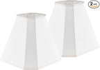 GO&SO Set of 2 Off White Fabric Lampshade Bell Lamp Shades,6.5"Top x 13"Bottom x 10.5''Height, Traditional Linen Lamp Shade for Table & Floor Lamps -Hand Crafted -Spider Fitter -Medium Decor Shades