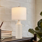 Bedside Lamps Farmhouse Nightstand Lamp Set of 2 Farmhouse Table Lamp Desk Lamps for Living Room Ceramic Lights 3 Way Light Table Lamp for Bedroom,Cafeteria,Office,Console