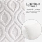 decorUhome Throw Pillow Covers 24x24 Inch Set of 2, Soft Plush Decorative Faux Fur Cream White Solid Couch Pillow Covers, Accent Farmhouse Neutral Square Euro Pillow Cases for Sofa Bed Living Room