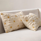 MIULEE Christmas Pillow Covers 12x20 Inch Set of 2, Beige Christmas Tree Plush Faux Fur Pillowcases Soft Decorative Throw Pillow Cases for Couch Sofa Living Room Winter Xmas Holiday Home Decor