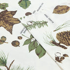 Fabric Shower Curtain 78 Inches Long, Brown and Green Natural Botanical Leaf Pinecone Print Shower Curtains for Bathroom, 72" W x 78" H