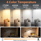 LED Floor Lamp for Reading Floor Lamp for Home Office Lash Light Tattoo Light Standing Lamp for Bedroom Task Craft Sewing Nail Lights