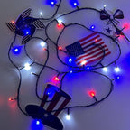 4pk Solar Christmas Lights Outdoor, Red White and Blue Solar String Lights, 400LED 132FT LED 4th of July Light Waterproof, Solar Fairy Twinkle Light for Xmas Tree Independence Day Party Decorations