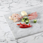 Koville Italian Carrara Marble Cutting Board for Kitchen, 16x20inch Extra Large Hand Crafted Marble Slab for Cheese, Charcuterie, Pastry Board - Wedding Gift, House Warming Gift