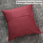 PHF Truly Velvet Euro Sham, 26"x 26",No Insert, 2 Pack Color Gradient Euro Throw Pillow Covers, Ultra Soft Cozy Pillow Covers for Luxurious Home Decorative, No Shedding, No Pilling, Wine Red