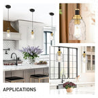 zeyu Glass Pendant Lights Kitchen Island, Kitchen Pendant Lighting Over Island with Water Ripple Glass, Modern Mini Hanging Light, Black and Gold Finish, ZG33M1L BK+BG-WG