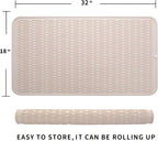 Silicone Dish Drying Mat for Multiple Usage,Easy clean,Eco-friendly,Heat-resistant Silicone Mat for Kitchen Counter or Sink,Refrigerator or Drawer Liner Tapioca 4XL 32 inches x 18 inches