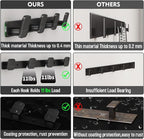 Coat Rack Wall Mount Coat Hooks - Black Hook Rack with 4 Hooks Aluminum Wall Rack Hooks for Hanging Coat Hat Bag Towel Hanger Rustproof Coat Holder