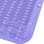 Silicone Dish Drying Mat for Multiple Usage,Easy clean,Eco-friendly,Heat-resistant Silicone Mat for Kitchen Counter or Sink,Refrigerator or Drawer Liner Light Purple 2XL 24 inches x 18 inches