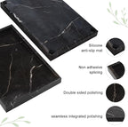 Brown Marble Tray,Pure Natural Vanity Tray,Marble Tray for Kitchen Counter Non-Ceramic/Non-Resin,Stone Trays 12 x 8 inch