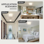 Semi Flush Mount Ceiling Light Fixture,13inch Light Fixtures Ceiling Mount,3-Light Drum Light Fixture with White Shade,Modern Close to Ceiling Lamps for Living Room, Bedroom, Dining Room,Entryway