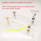 31" Silver Handles Luxury Bathtub Tray Caddy for Bath tub Table Tray with Silver Handles for Bathroom Bath Accessories Storage Organizer tub Tray