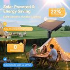 HJQ 120FT(60x2) Solar String Lights Waterproof, Patio Lights Solar Powered with Remote & USB Port, 40+2 LED Shatterproof Bulbs, 3 Modes, Dimmable Solar Lighting Hanging for Camping Backyard Garden