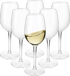 Tritan-Plastic Floating Red Wine Glasses for Pool Set of 6, 12.5 oz Holiday Drinkware Durable Wine Glasses with Long Stem, Ideal for Home, Party, Wedding, Beach