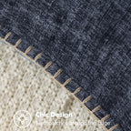 MIULEE Pack of 2 Couch Throw Pillow Covers 16x16 Inch Dark Blue Farmhouse Decorative Pillow Covers with Stitched Edge Soft Chenille Solid Dyed Spring Pillow Covers for Sofa Bed Living Room