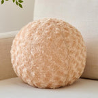 Ball Pillow, Decorative Round Pillow for Couch n, Circle Throw Pillows, Perfect Ball Pillows for Couch, Stylish Decorative Pillows, Versatile Round Throw Pillow (Beige, Mini-8.6 Inches)