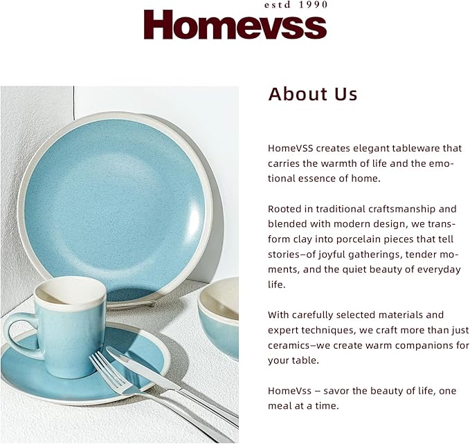 Rock Ridge Speckled Stoneware Dinnerware Set (16pc Set, Turquoise and Ivory)