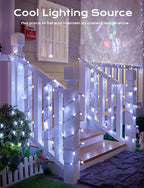 Brightown Solar Operated C6 Strawberry String Lights, 22.64ft 50 LEDs White LED Christmas Fairy Lights, Solar Christmas Lights Outdoor, Christmas Decorations for Christmas Tree, Garden Decor