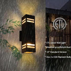 Up and Down Outdoor Wall Lights Fixture – ETL Listed, Aluminum Waterproof Wall Mount Square Design- Modern Exterior Lighting Outdoor Wall Sconce for Porch, Patio, Front Door