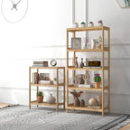 Bamboo Bathroom Shelf, Stand Utility Storage Shelf Multifunctional Bathroom Kitchen Living Room Holder Plant Flower Stand (3-Tier)