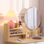 Zenply Korean Pleated Table Lamp, Bedside Nightstand Mini Lamp for Bedroom Living Room Side Table Small Spaces